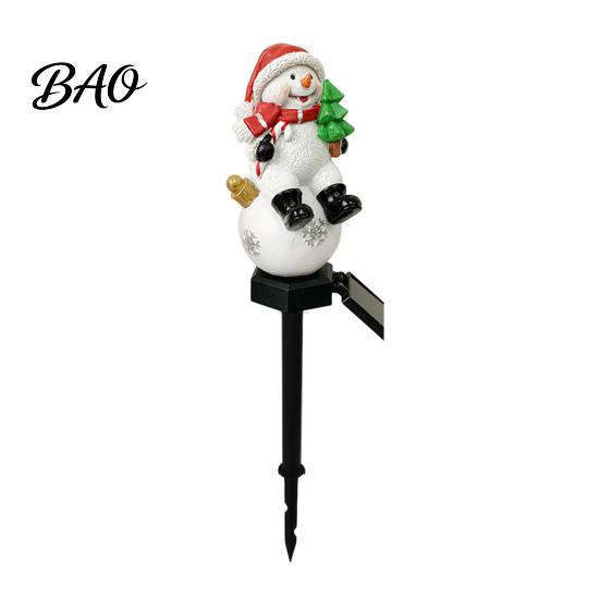 Solar Powered Garden Decor Stake Light, Waterproof Christmas Outdoor LED Lamp with Warm Lights Glow, Decorative Landscape Lighting for Lawn Patio Yard