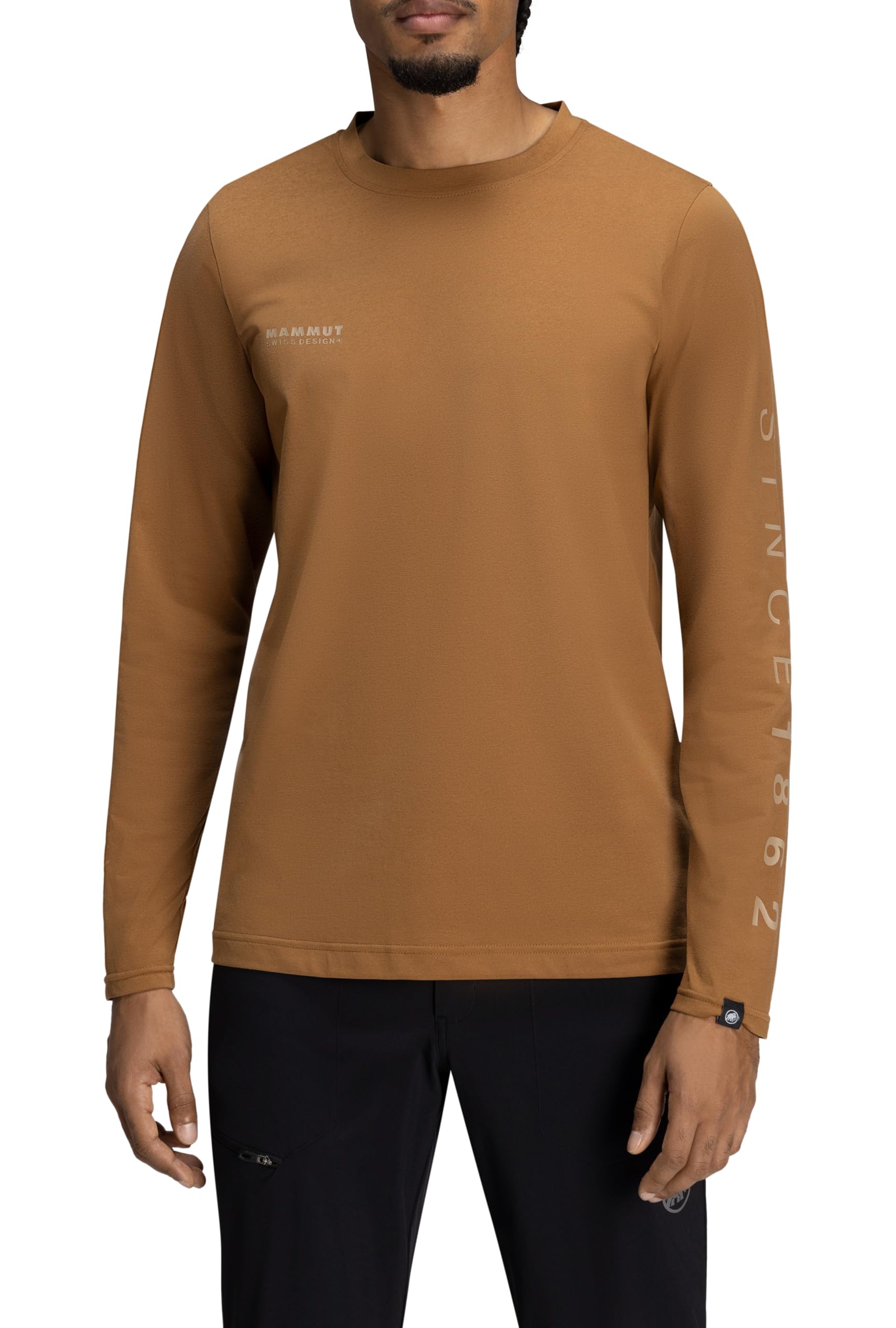 

Mammut QD Logo Print Long Sleeve Asian PRT3 T-shirt, Fit, Men s, AF, 1016-01030, Claystone,