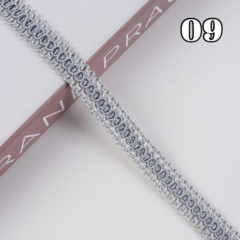 12m Braided Sewing Lace Curtain Stitching Trim 1.2cm Width Multicolor Edge Accessories for Sofa Pillow Carpet Home Textile DIY