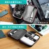 Sanwa Direct Travel with Perfect for Business and More and Mobile Pouch, Semi-Hard Dividers, Travel, Trips, - Mouse, Cables, Phones, Black, Medium,