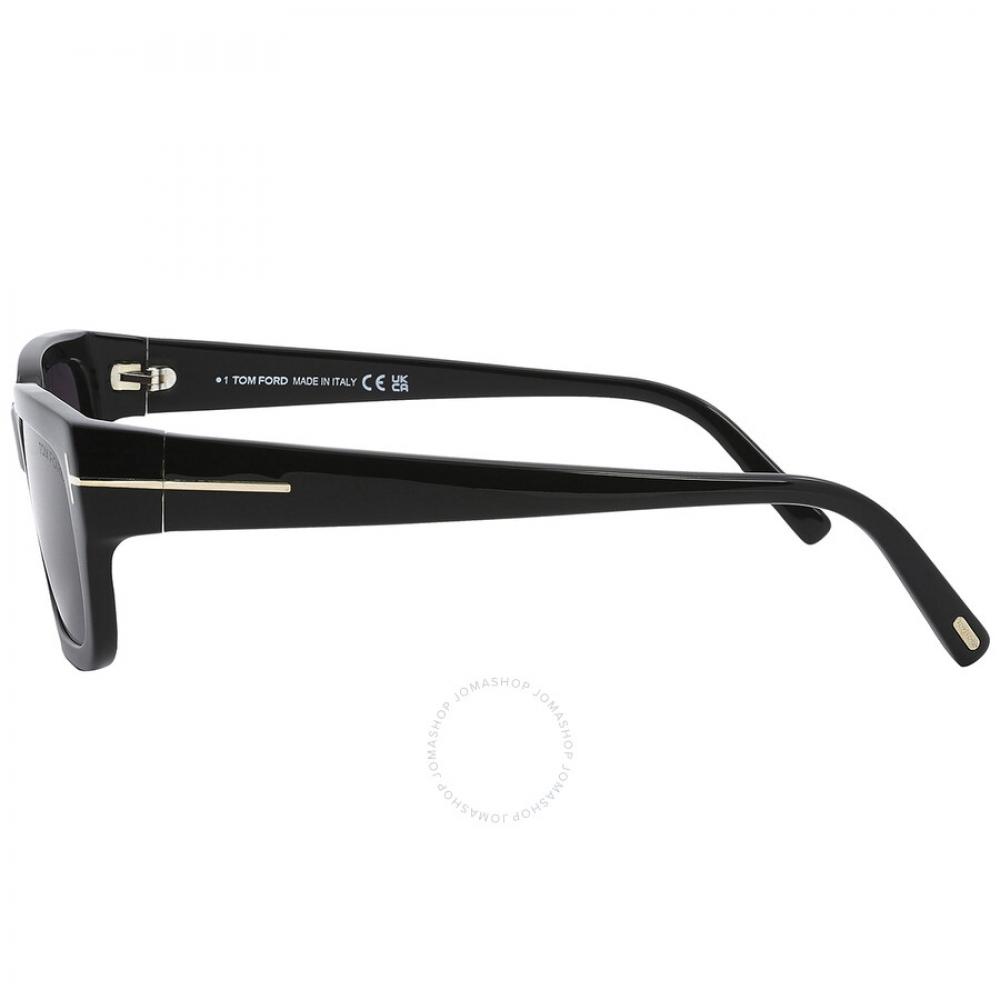 Tom Ford Ezra Smoke Rectangular Unisex Sunglasses Ft1075 01a 54