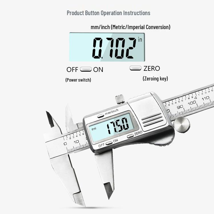 Digital Stainless Steel Vernier Caliper with High Precision (0-150mm)