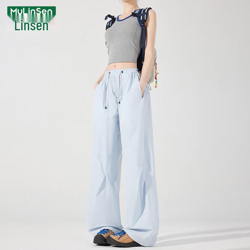 

MULINSEN Women s 2026 Loose Wide-Leg Cargo Sport Pants S
