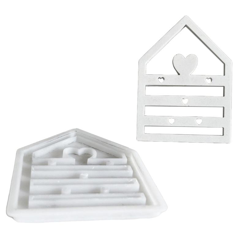 Desktop-Ornamentform Flexible Silikonform für 3D-Hausfigur Tischdekoration Schmuckherstellungsmaterialien