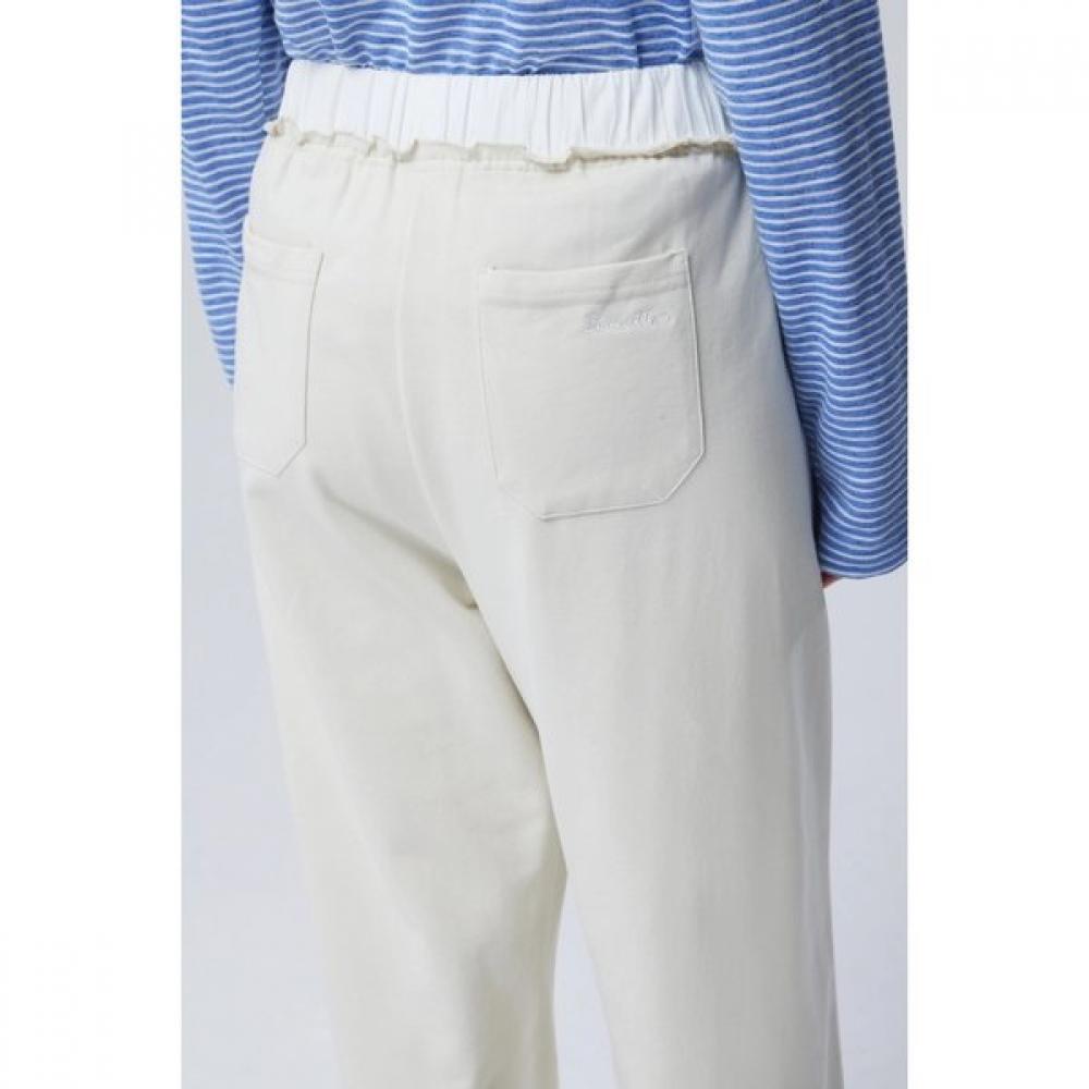 Benetton Frill Banding Diagonal Line Pants Bapt95611