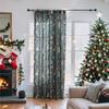 Christmas Day Printed Curtains Atmosphere Christmas Green Finished Curtains Holiday Decoration
