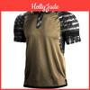 Polo Casual Mens Shirt Polo Collar Zipper Short Sleeve Tshirt Fashion Green Camouflage Men Tshirts