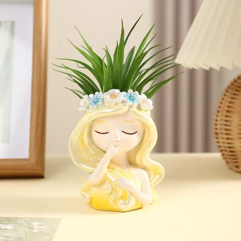Artistic Silicone Mold For Custom Planters Adorable Girl Shape Stylish Reusable Template Crafting And Gardening Accessory