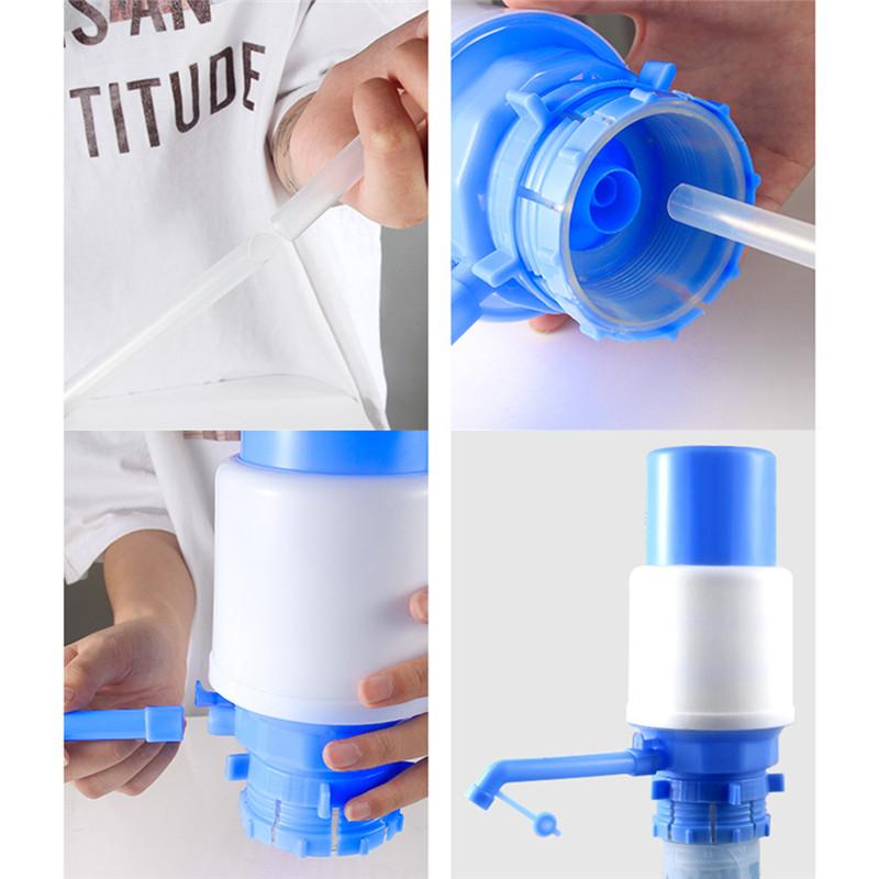 Portable Bottled Drinking Water Hand Press Removable Tube Innovative Vacuum Action Manual Pump Dispenser