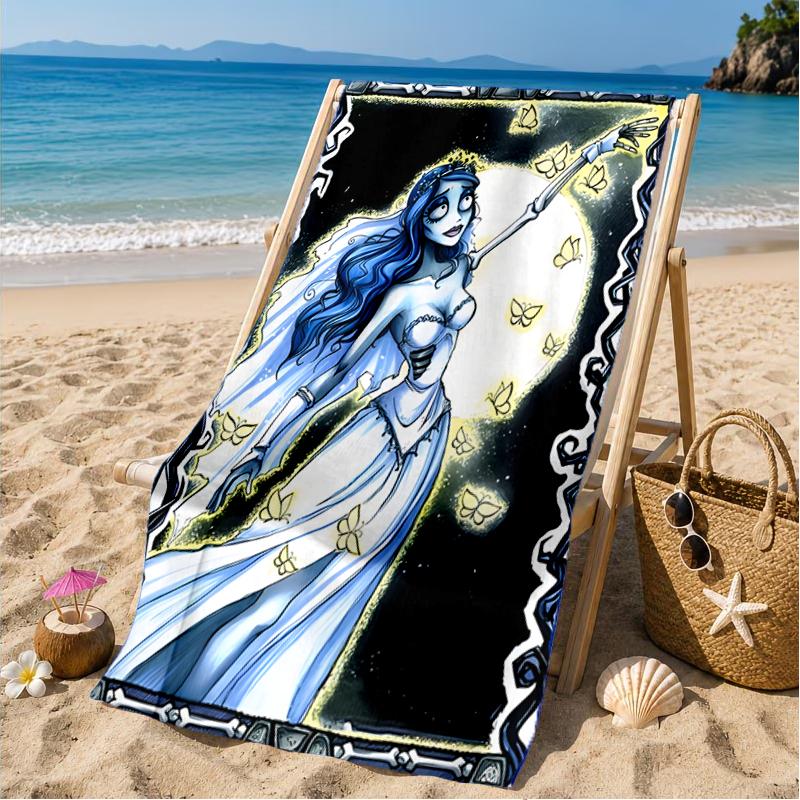 Gothic Corpse Beauty In Bloom Beach Towel, Microfiber Beach Towel, Perfect For Pool, Beach, Travel, Home Decor Beach Party Fan Gifts