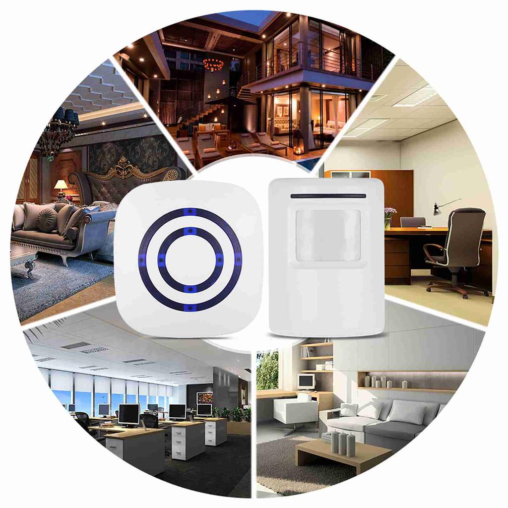 Smart Doorbell 38 Ringtones Household Wireless Infrared Human Motion Sensor Doorbell for Shop Wireless Doorbell Receiver