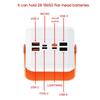 28x18650 Battery Case Dual USB Type C Charge Power Bank Case 22.5W PD QC4.0 with LED Flashlight Function DIY Battery Storage Box