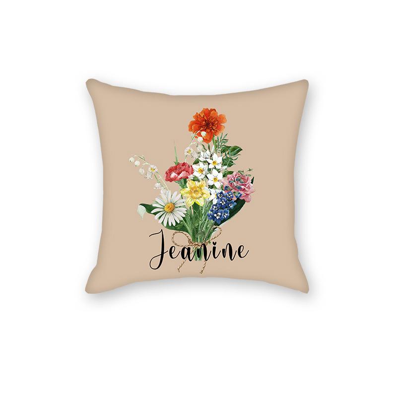 

Натуральный стиль зеленые листья тропический лес подушка прикроватная диван гостиная цветочное украшение поясная подушка наволочка linen-45x45cm double-sided [without pillow core]