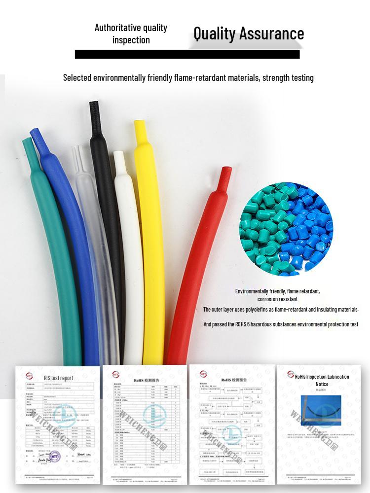 Quadruple 4:1 Heat Shrink Tubing, Double Wall, Adhesive-Insulated Waterproof Sealing, Thick Wall, Size Range: 2mm-72mm