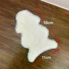 1/12 Dollhouse Imitation Sheepskin Plush Rug Model Bedroom Living Room Floor Mat Decoration Doll House Accessories