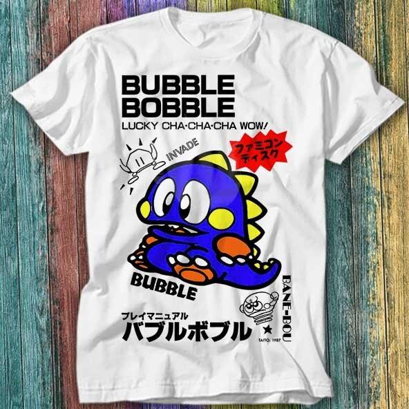 Bubble Bobble Blue Japanese Poster Famicom T Shirt Top Tee 490