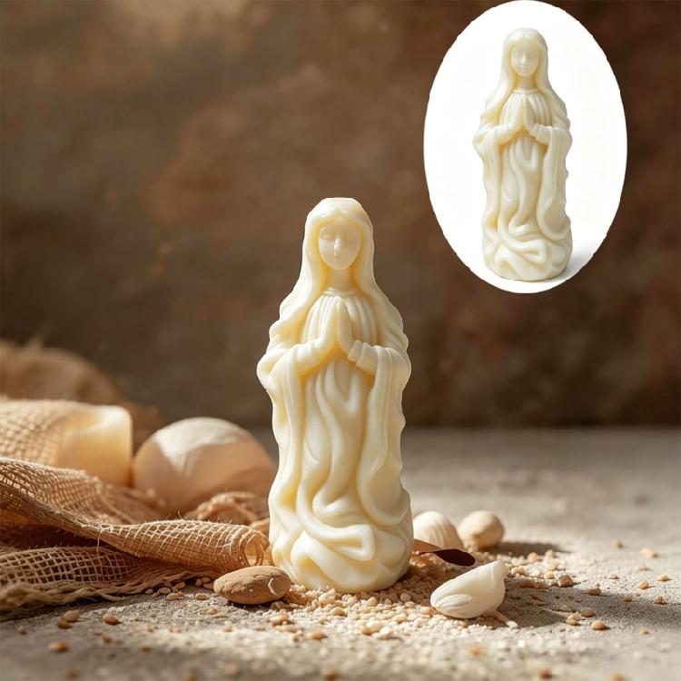 3D Prayer Figure Silicone Mold Religious Candle Making Mold for Resin Casting Candle Soap Projects and Decorative Craft