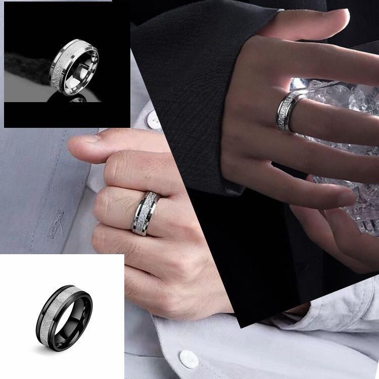 Personalized Fashion, Titanium Steel Rime Ring, the Same Men's Ring Ring, Popular Jewelry In Europe and America