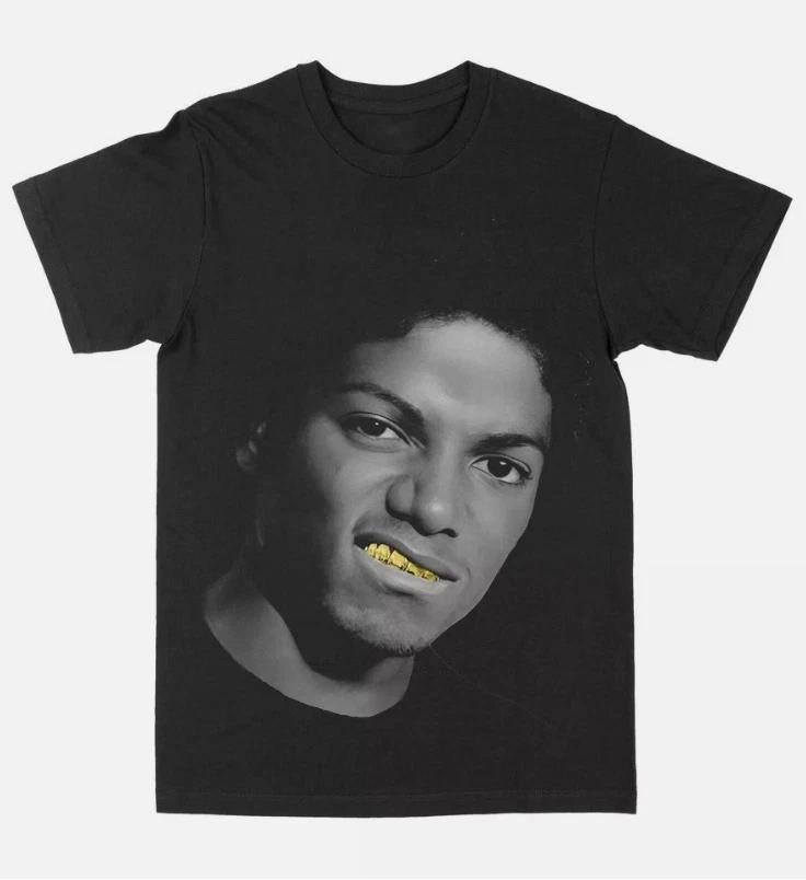 

Michael Jackson Gold Grill Graphic Tee S