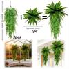 Plastic Artificial Plant Vine Silk Leaf Rattan Leaves Wall Hanging Plastic Leaf Branches Green Color Artificial Ferns Vine