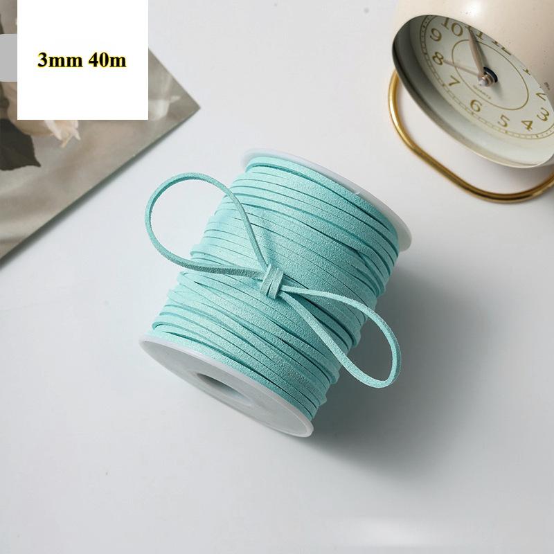 3mm 40m Leather Rope Floral Bouquet Wrap Ribbon for DIY Gift Packaging and Handmade Crafts Apparel Sewing Supplies