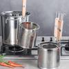 Mestolo per Noodles Ispessito in Acciaio Inossidabile con Manico in Legno - Cucchiaio Forato per Mala Tang e Scolatura Verdure