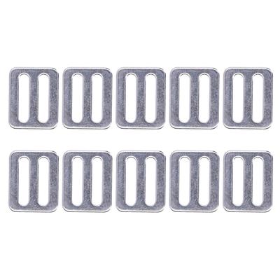 10Pcs Adjustable Buckle Fasteners Stainless Steel 316 Webbing Slider for Collars Straps
