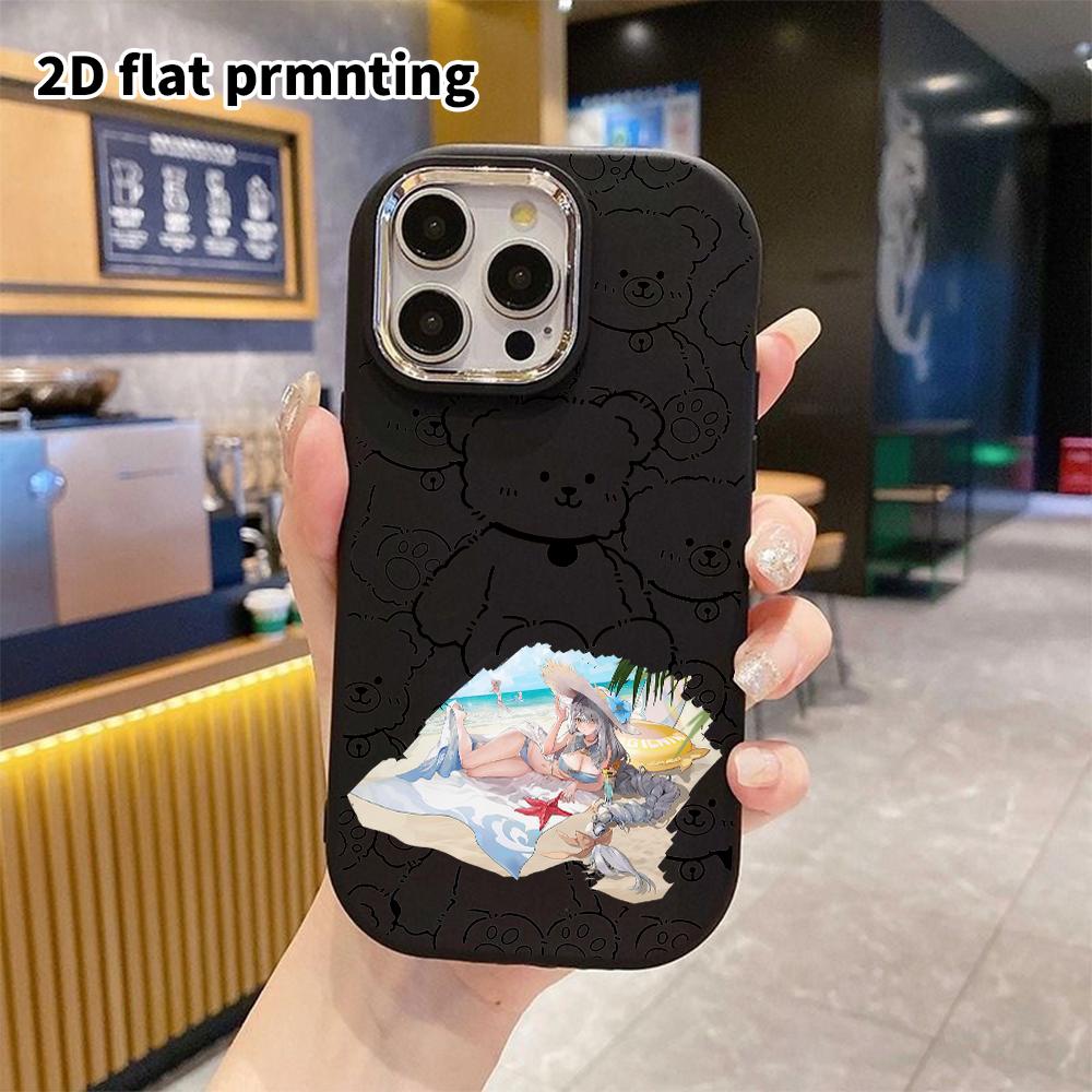Phone Case: 2D Flat Design Suitable for iPhone 18 17 16 15 14 13 Pro Protective Case, Couple Style, Summer Swimsuit, Christmas and Halloween Gifts