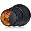 Din oțel carbon Tigăi antiaderente pentru pizza Tavă antiaderentă pentru tort Tavă rotundă pentru pizza Foi de matriță pentru copt Formă pentru plăcintă pentru aluat Ustensile de copt Instrument de bucătărie