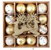 Christmas Decorations Electroplated Plastic Ball Ice Snowflake Elk Christmas Ball Set Pendant.