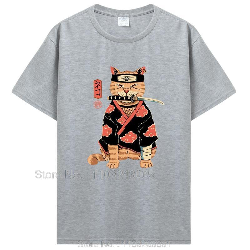 Catana In Edo Nekoffee Kawaii Harajuku Oversize T Shirt Cotton Cat Anime Tshirt Japanese Summer Short Sleeve Tshirt