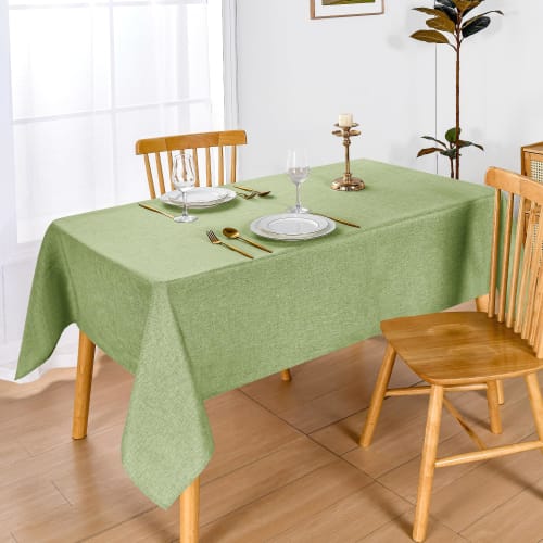 DWCN Rectangular Tablecloth, Water-Repellent, Solid Color, Modern and Simple Design, Stain-Resistant, Heat-Resistant, Machine Washable, for Home, Part
