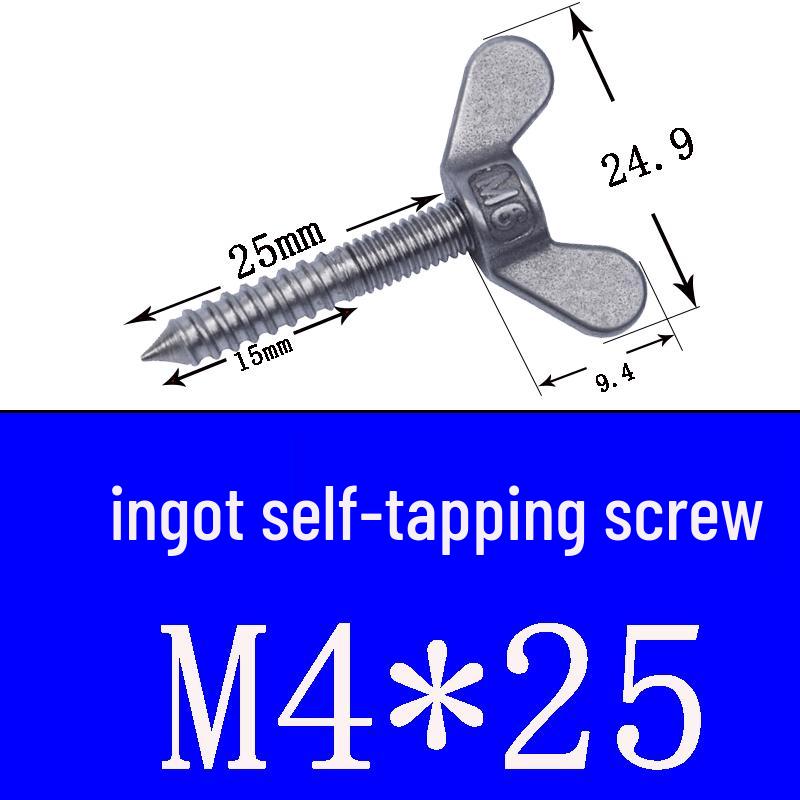 Stainless Steel 304 Eye Bolt, Self-Tapping Screw Eyelet, Butterfly Hand-Tight Self-Sheep Horn Nails