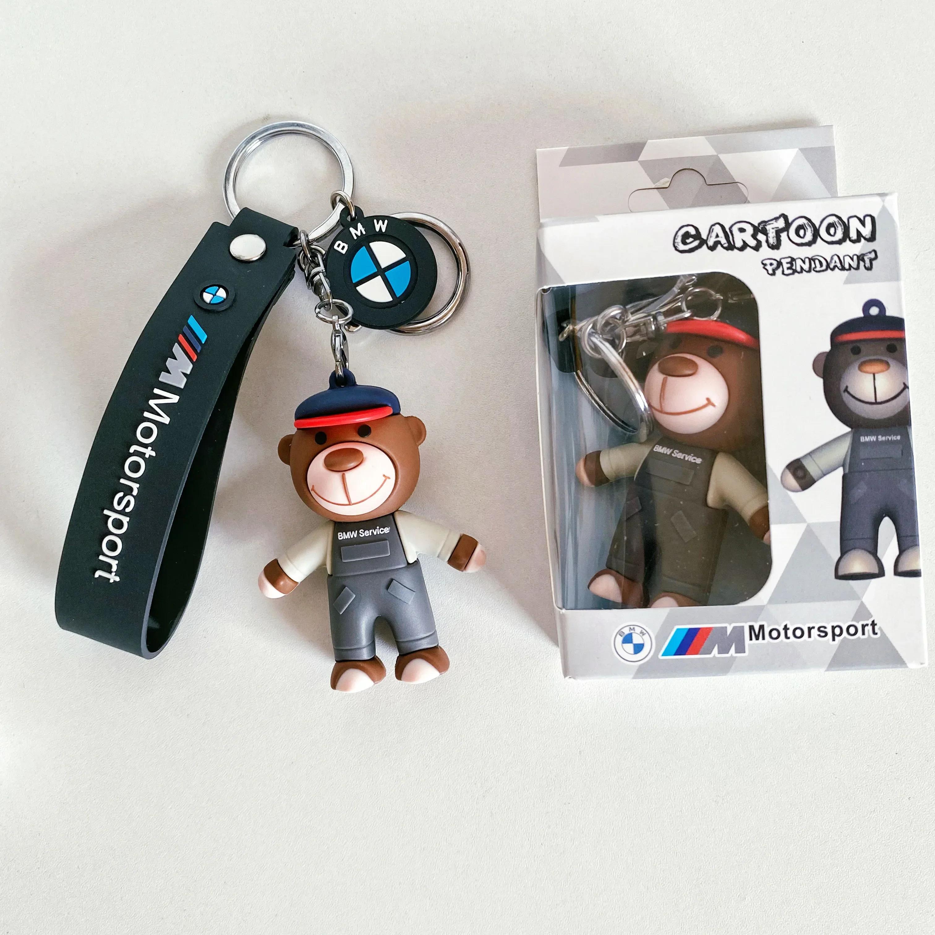 

2026 Car Sticker New For BMW M X3 X5 X6 New Little Bear Doll Car Logo BMW Emblem Luxury Car Keychain For BMW X1 X2 X3 X4 X5 X6 коричневий