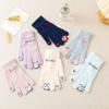 Women's Winter Gloves - Cute Fleece-Lined Warm Touchscreen Cycling Gloves with Five Fingers