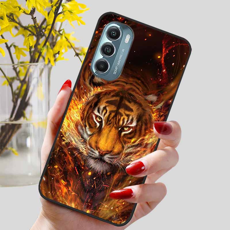 Fashion Lovely Cute Black TPU Silicone Phone Cover for Motorola Moto G Stylus 4G 5G 2022 Protect Soft Bumper Shells Coque Capa