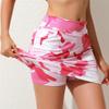 Women's Fashion Camouflage Print Athletic Skort with Pockets Running Tennis Golf Gym Sports Workout Skirt
