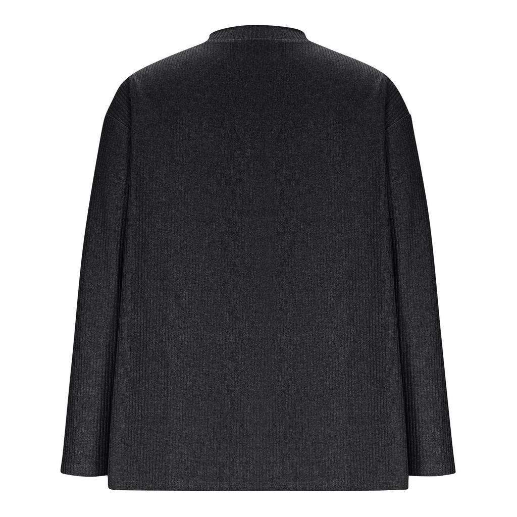 Women's Fashionable Solid Color Long Sleeved Stand Up Collar Zipper Loose Pocket Jacket Casual Jacket