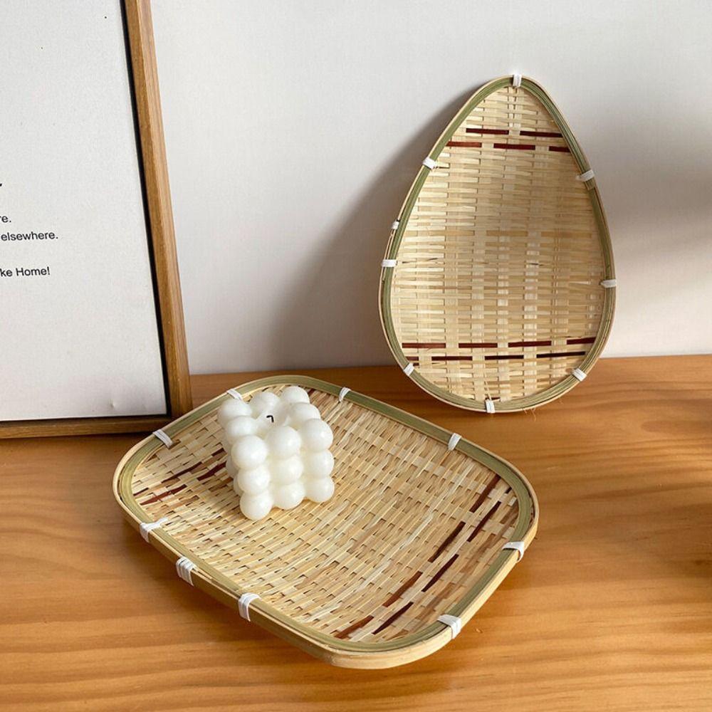 Vegetable Food Storage Basket Bread Round Snack Basket Rustic Woven Basket  for Fruit Vegetables