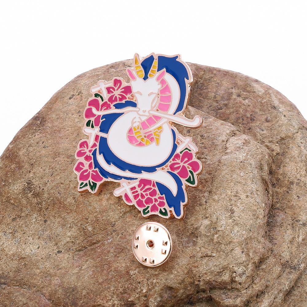 Exquisite Alloy Enamel Cartoon Character Brooch Pin Princess And No-face Yin-yang Design
