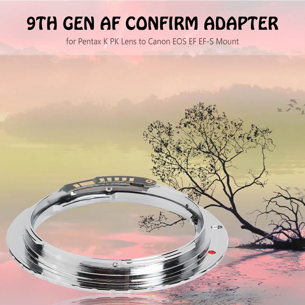 9th Gen AF Confirm Adapter Easy Focusing PK-EOS Lens Adapter Ring Infinity Focus Support Pentax K PK To EOS EF EF-S Adapter Ring