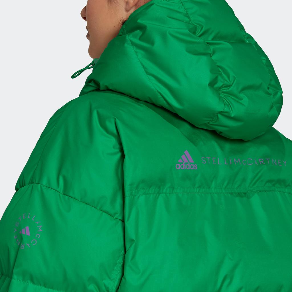 Adidas Solid Color Hidden Zipper Hooded Long Sleeve Cotton Jacket Women Jacket Green HG6897