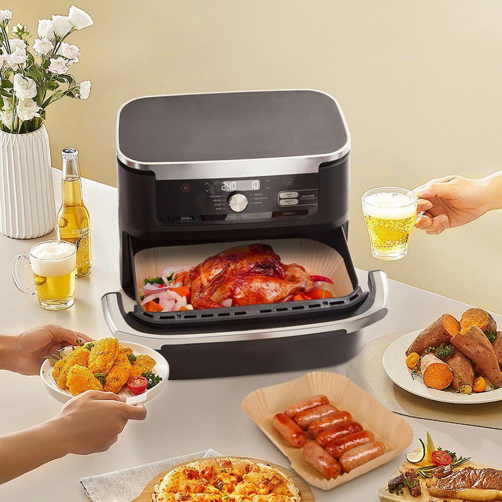 Ninja Foodi Dual Basket Air Fryer Liners, 10.4L & 5.2L, Rectangular Paper