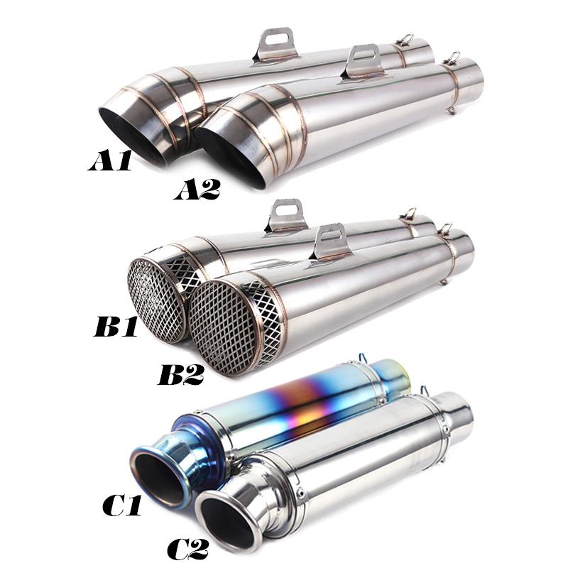 Universal 51mm 60mm project Motorcycle Exhaust Muffler Modified Exhaust Stainless Steel Carbon Fiber Fit Most Motorbike
