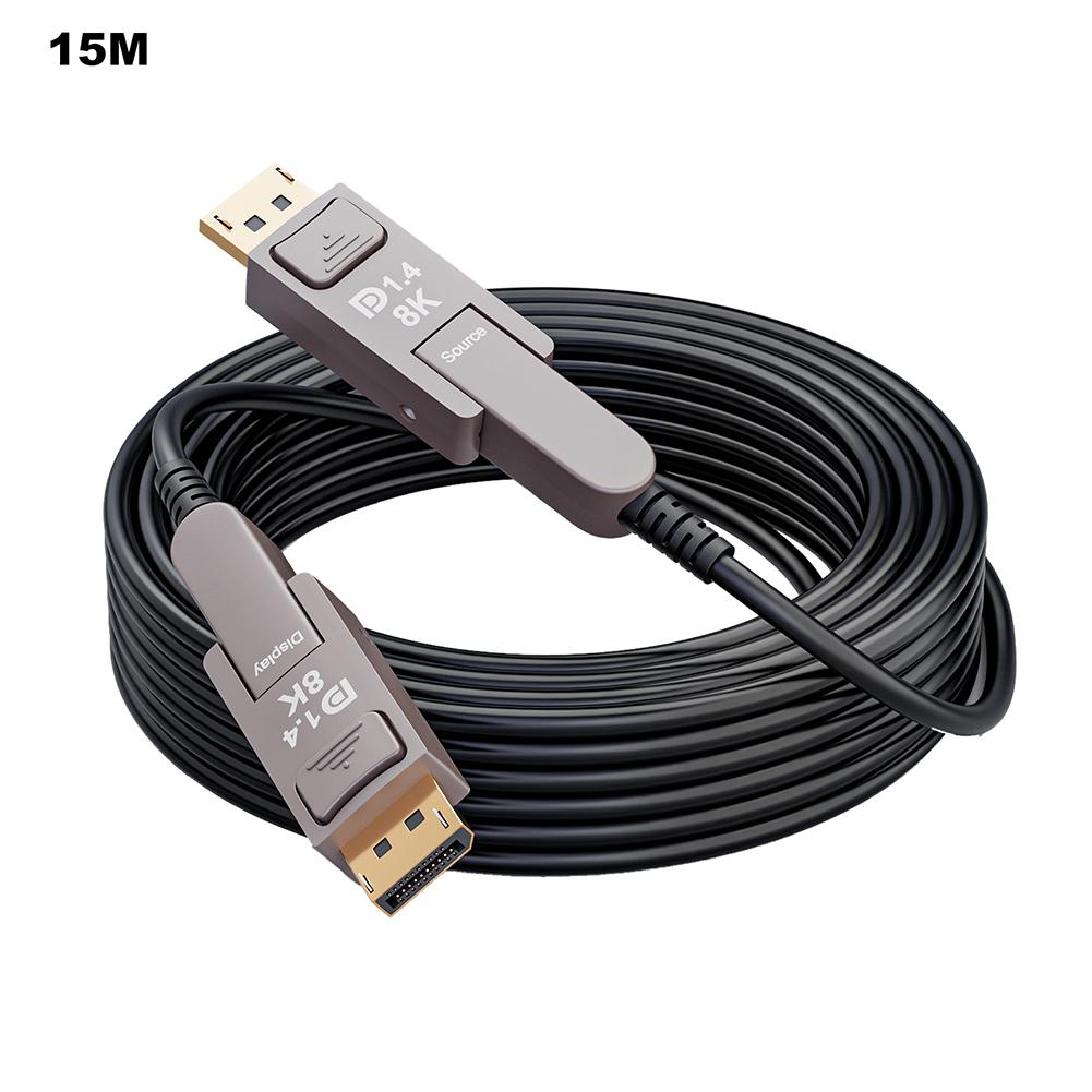 

10/15M Mini DP To DisplayPort1.4 Cable 8K Mini DisplayPort To DisplayPort 1.4 Cable Optic Fiber Mini DP/DP Cable for PC Laptop