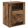 Nightstand with Drawers Reclaimed Wood Look 35 X 50 X 60 Cm Engineered Wood