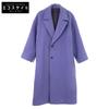 Stunning Lure 114290142200 Purple Wool X Cashmere Single Chesterfield Coat Coat 1 purpleUsed