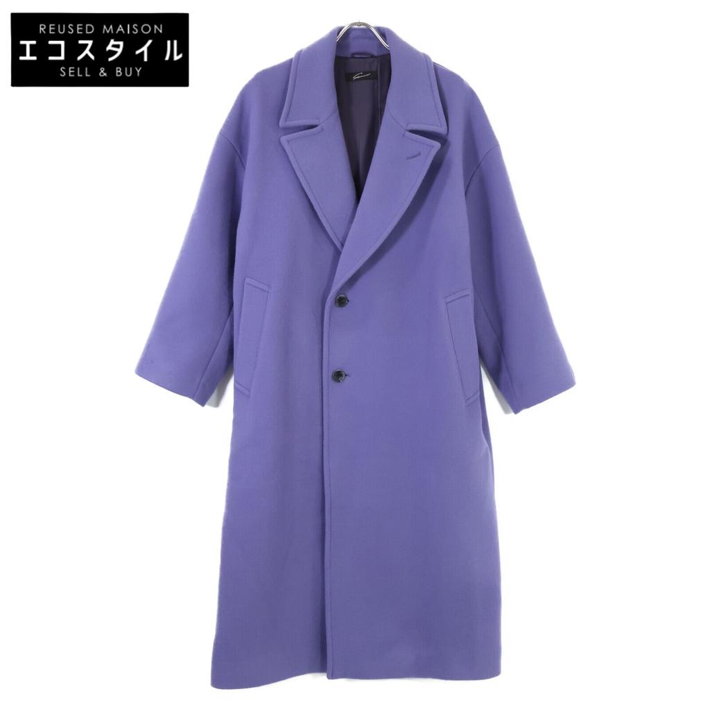 stunning lure 114290142200 Purple wool x cashmere single chesterfield coat coat 1 purpleUsed