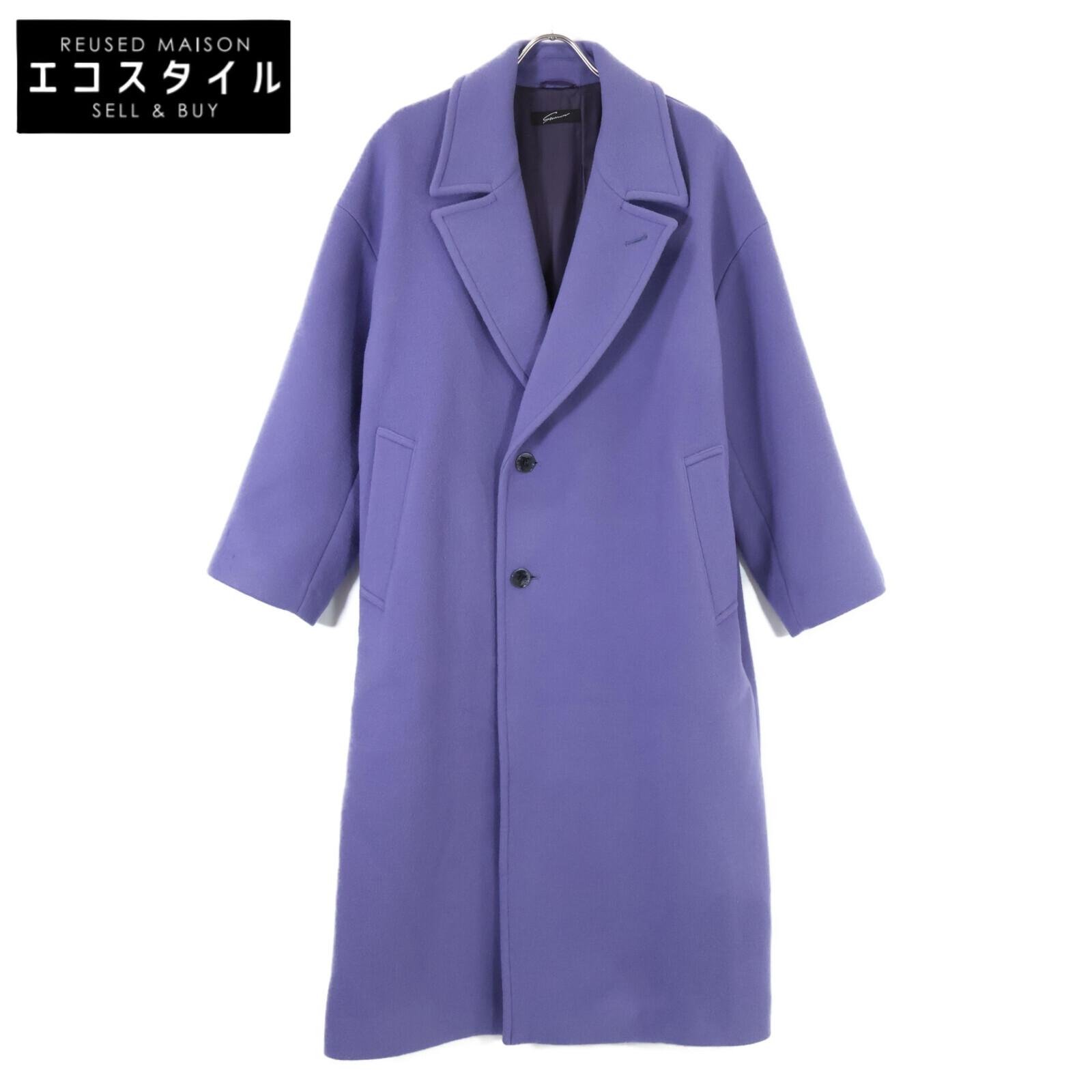 

stunning lure 114290142200 Purple wool x cashmere single chesterfield coat coat 1 purpleUsed