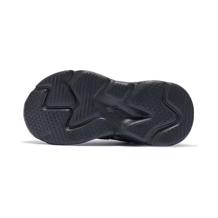 Li Ning Kids Sports Comfortable Daily Shock Absorbing Wear Resistant Breathable Casual Shoes Kids Casual Shoes Black YKNR136-1